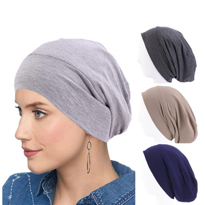 Slouchy femmes chapeau chimio chapeaux chimio bonnets mignon <span class=keywords><strong>coton</strong></span> sommeil Turban Satin doublure chapeaux chimio <span class=keywords><strong>bonnet</strong></span> de <span class=keywords><strong>nuit</strong></span> - Product Image 3