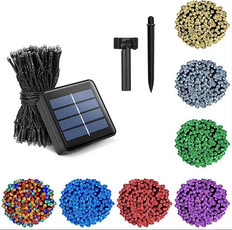 12M 100 LED Waterproof Solar String Lights for Garden Tree Patio Yard Wedding Party Christmas Outdoor Decoration
