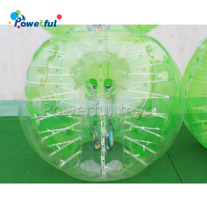 Ballon de football <span class=keywords><strong>gonflable</strong></span> vert <span class=keywords><strong>avec</strong></span> fenêtre pour jeux de Zorb et de Bubble Soccer - Product Image 2