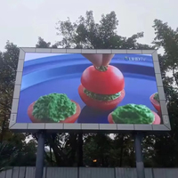 Écran LED à double colonne pour utilisation en extérieur, classé IP65, panneau d'affichage vidéo publicitaire