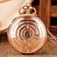 Collar con Diseño de Juego de Laberinto de Pinball 3D, Reloj de Bolsillo Steampunk Vintage con Cadena Negra, Regalo Único