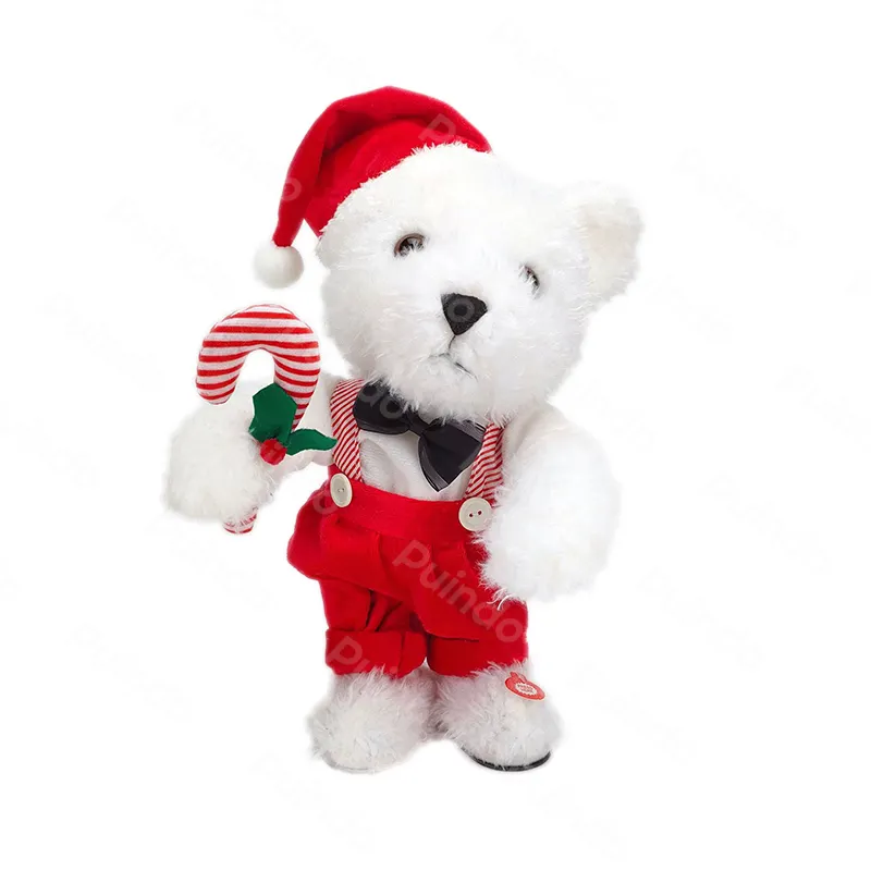 Schlussverkauf niedlicher tanzender Bär Heimdekor-Puppen für Feiertag Heimzimmer Weihnachtsdekorationen musikalisches Kinderspielzeug Geschenke