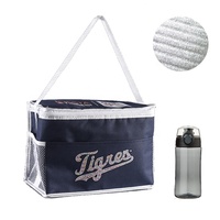 Boîte à lunch portable avec logo personnalisé, sac isotherme à grande poignée, polochon souple et étanche en maille, isolé pour aliments
