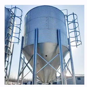 Chinese Manufacturer Sells Galvanized Chicken Feed Silos