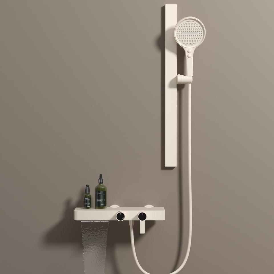 Simple Electroplated Stainless Steel Shower Head Set Pressure Boost ...