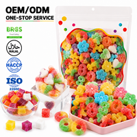 Op maat gemaakte vormen gummy snoepjes, zoetzuur fruit smaak, halal, groothandel, OEM, private label, TikTok
