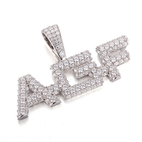 Pendentif Moissanite personnalisé S925 argent lettre/nom Moissanite glacée pour rappeur Hip Hop breloques bijoux de mode pendentifs pour hommes