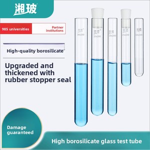 Verre borosilicate plat Xiangbo <span class=keywords><strong>à</strong></span> fond épaissi, résistant <span class=keywords><strong>à</strong></span> la chaleur, pour <span class=keywords><strong>tubes</strong></span> <span class=keywords><strong>à</strong></span> <span class=keywords><strong>essai</strong></span> de laboratoire chimique - Product Image 1