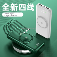 Logo Kustom 2.1A Pengisian Cepat 10000mAh Power Bank Ponsel Portabel Pengisi Daya 10000mAh Power Bank Nirkabel