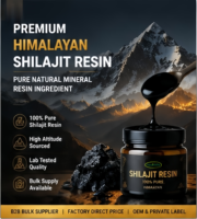 Fournisseur de résine de Shilajit de l'Himalaya en marque privée OEM, résine de Shilajit pure, acide fulvique minéral naturel