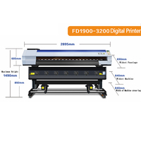 Imprimante à sublimation thermique grand format FEDAR 1900 mm de large, 2 têtes d'impression EPSON I3200A1, 35 ㎡ Machine d'impression textile à grande vitesse