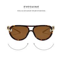 Lunettes de soleil tendance pour femmes, à double pont noué, pour l'été, protection UV400, verres AC