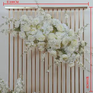 AYOYO OEM Wholesale Artificial Flowers Wedding Arch Flower Runner Backdrop Set for Decoration