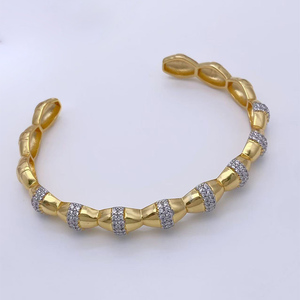 럭셔리 18K 골드 대나무 모양 팔찌 반지 디자이너 여성 2025 아프간 돌 인도 보석 세트 - Product Image 5