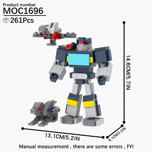 Robot Deformable de Película de Acción, Kits de Ladrillos Creativos MOC, Yoshi <span class=keywords><strong>Mario</strong></span> <span class=keywords><strong>Kart</strong></span>, Ladrillos de Construcción DIY, Juguetes de Bloques de Construcción para Niños MOC1696 - Product Image 3