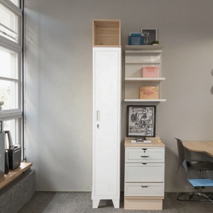 Armoire en acier de <span class=keywords><strong>casier</strong></span> de <span class=keywords><strong>casier</strong></span> en métal de porte unique d'employé de bureau <span class=keywords><strong>pour</strong></span> le <span class=keywords><strong>vestiaire</strong></span> de chambre à coucher - Product Image 2