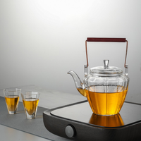 Service à thé en verre Borosilicate, vente en gros, résistante à la chaleur, tasse à thé en verre transparent 500ml, livraison gratuite