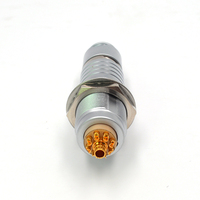Connecteur Push-Pull pour Circuits de Signal Coaxial Radiofréquence 1+8 et Signal Électrique Multiplexé 9 Broches pour Dispositifs Médicaux