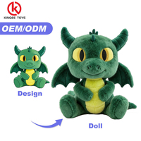 Boneka Naga Kustom Bordir Super Lembut dengan Isian Kapas PP dan Lapisan Jala - Buat Desain Anda Sendiri