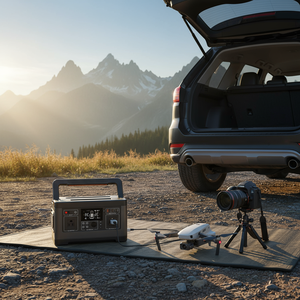 Générateur Solaire de Luxe 500W 520Wh à Onde Sinusoïdale Pure, Rechargeable en Voiture, avec Éclairage LED pour Opérations en Marché Nocturne Urbain - Vente Chaude - Product Image 5