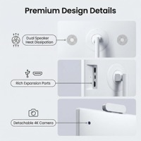 Pantalla Táctil Inteligente de 32 Pulgadas, Android, 4GB/8GB de RAM, 64GB-256GB de ROM, Pantalla Inteligente Inalámbrica Portátil con USB