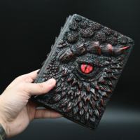 Carnet de notes A5 en résine 3D gravée Lava Magic Dragon, format voyage, 7 couleurs, idéal pour les joueurs de jeux de table
