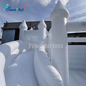 Grande maison blanche de rebond pour le château plein d'entrain blanc gonflable de glissière de videur de saut de noce - Product Image 4