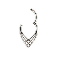 Bagues segmentées en titane G23 et zircon, style punk, pour piercing professionnel du nez, certifiées ISO, fournisseur direct d'usine