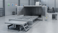 Four de peinture en poudre industrielle en acier, chauffage électrique/gaz/diesel/GPL, taille personnalisable, chariot de transport robuste pour charges lourdes