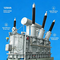 Transformateur de distribution triphasé immergé dans l'huile de 125 kVA |   60Hz ANSI/IEEE |   Transformateur monté sur socle pour sous-station industrielle américaine