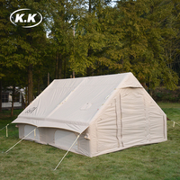 Kawagebo Kamp (KK) 13' X 10' Tiup 12 orang ㎡   Tenda Glamping Camping Luar Ruangan dari Kain Benang Stretch Udara Besar