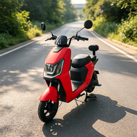Moto électrique 500W rouge personnalisée avec batterie au lithium 48V, homologuée pour la route, pour la livraison