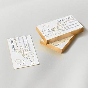 Impresión profesional de <span class=keywords><strong>tarjetas</strong></span> de nombre personalizadas con su diseño Impresión de <span class=keywords><strong>tarjetas</strong></span> de visita con borde pintado de lujo - Product Image 3