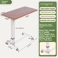 Table de repas multifonctionnelle pour personnes âgées, plateau de repas mobile pour patients, table de réadaptation médicale réglable à côté du lit, table d'accompagnement infirmier