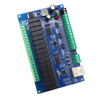 Módulo de Control de Red TCP/IP con Protocolo Modbus RTU RS485/TCP, 12 Entradas, 16 Relés Electromagnéticos, Placa IO de Adquisición Analógica, DIN