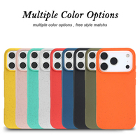 Coque de téléphone souple en paille de blé écologique et biodégradable pour iPhone 17 Pro Max 17Air 16E 15 14 Plus 13 12 Mini 11Pro, coque antichoc