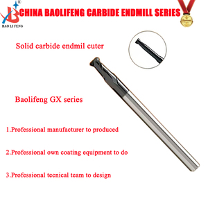 Baolifeng sản xuất GX loạt mục đích chung chế biến thép OEM 4-Flute phẳng Carbide vuông góc bán kính Vòng mũi endmill - Product Image 5