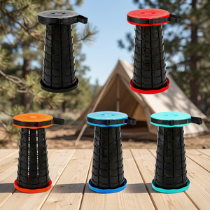 Tabouret pliant de camping CQ Brand, réglable en hauteur, portable, léger, résistant, en plastique. - Product Image 3