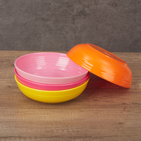 SEBEST Usine Personnalisé 7.5 Pouces Mélamine Bonbons Céréales Bol À Salade De Fruits Plusieurs Couleurs Bol En Mélamine Spirale Fêtes Écologiques