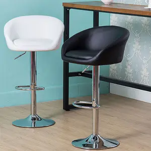 High Adjustable Bar Chair PU Leather Metal Frame Bar Stool Modern Cheap Chair Bar