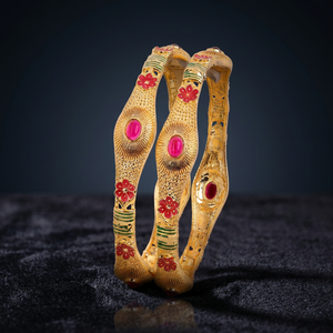 Bracelets en pierre plaquée or à colorant Bracelets en or traditionnels Bracelets personnalisés Fournisseur d'exportation Cuivre et laiton chapado en oro oro laminado - Product Image 4