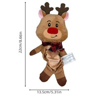 Jouet en peluche couineur de Noël pour chien, renne, elfe, pingouin, jouet à mâcher extensible pour animaux de compagnie, jouet interactif à tirer, cadeau de Noël pour petits et moyens chiens