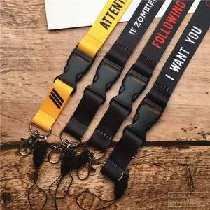 2-in-1 chống mất Keychain điện thoại dây buộc satin Nylon cổ dây đeo Sling huy hiệu điện thoại di động ID phù hiệu vòng chìa khóa điện thoại di động - Product Image 6
