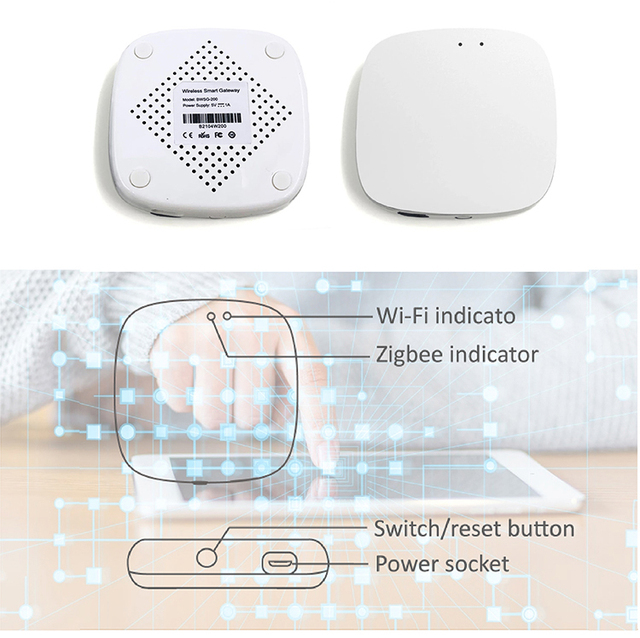 Beca BWSG-200 Smart Home Hub Zigbee Ble Zwave Wifi Lte-m Develop Firmware Iot Gateway Hotel Use App Control