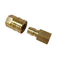 Conector Hidráulico Rápido TPF con Rosca Hembra, Acoplador de Latón de Gran Caudal, Conexión Recta para Tubería, Junta Hexagonal para Refrigerante de Molde de Agua