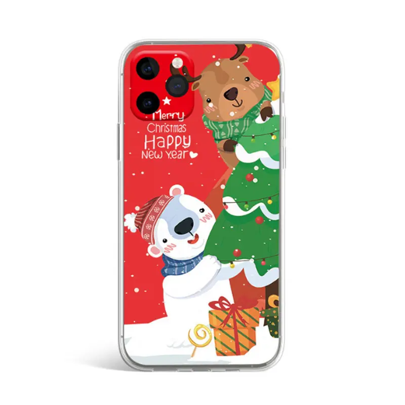 Christmas Tree Girl Gift Liquid Silicone Phone Case for iPhone 14 Pro Max XR XS X Soft Candy Cover for iPhone 12 13 11 Case