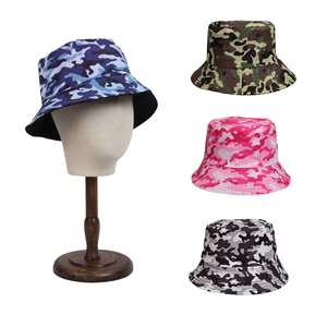 2022 gros camouflage deux faces seau chapeau pour adulte impression personnalisée seau chapeaux - Product Image 1