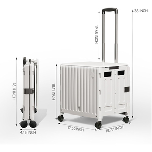 Portable Foldable Metal Stair Trolley Climbing Wheeled Luggage for <b>Camping</b> Picnic Rolling Shopping Hand Cart with Plastic Folds - Product Image 4