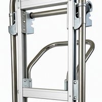 Chariot de manutention industriel robuste pliable pour escaliers, avec roues en caoutchouc à quatre roues, pour entrepôt et usage OEM