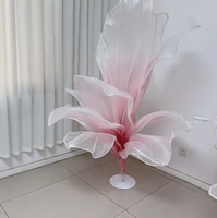 S178 fait à la main géant soie Installation Organza fleur mariage décoration décors événement fête décoration pour la décoration de Table